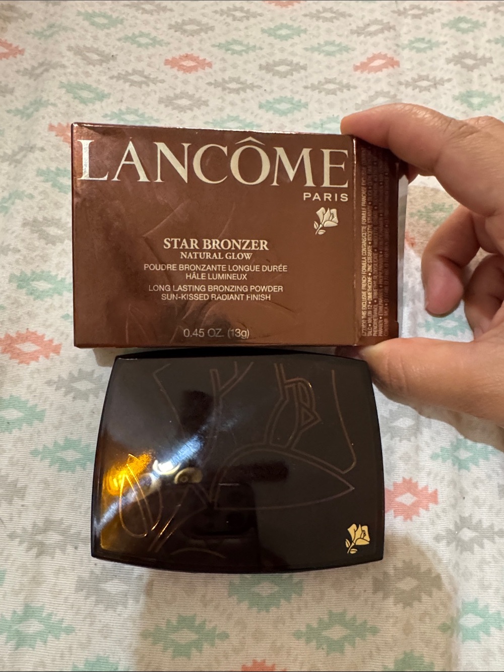 Lancôme Star Bronzer Compact in Dark Brown with Gold Accents